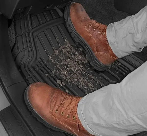 Hoopyball Basic 4-Piece All Weather Duty, Full set Rubber Car Floor Mats - Image 5