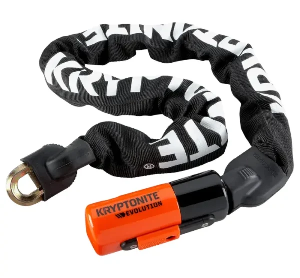 Kryptonite Evolution Mini Bike Chain Lock, 3 Ft, 10mm Steel, Anti-Theft, Gold Rated Security for Bikes, Motorcycles & Scooters